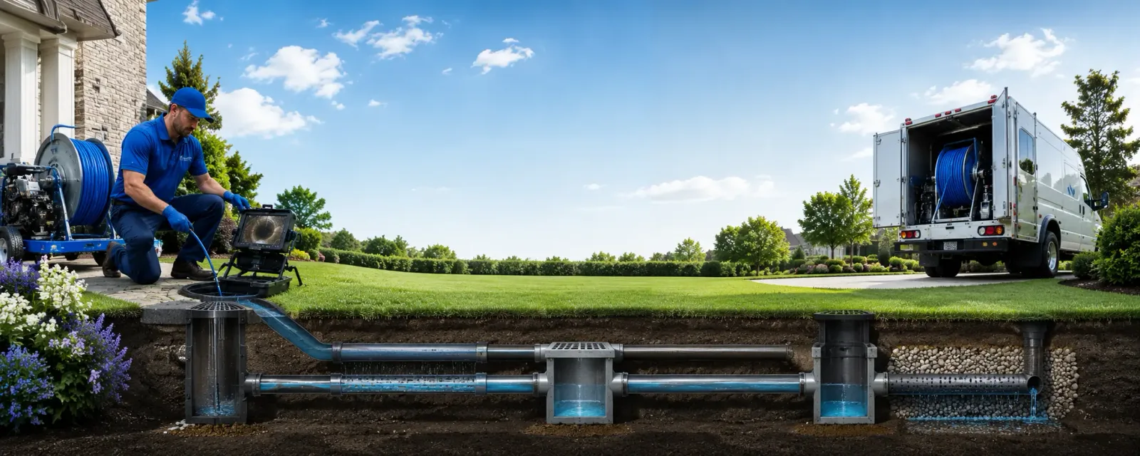 Outdoor drain cleaning information for High Shoals, NC
